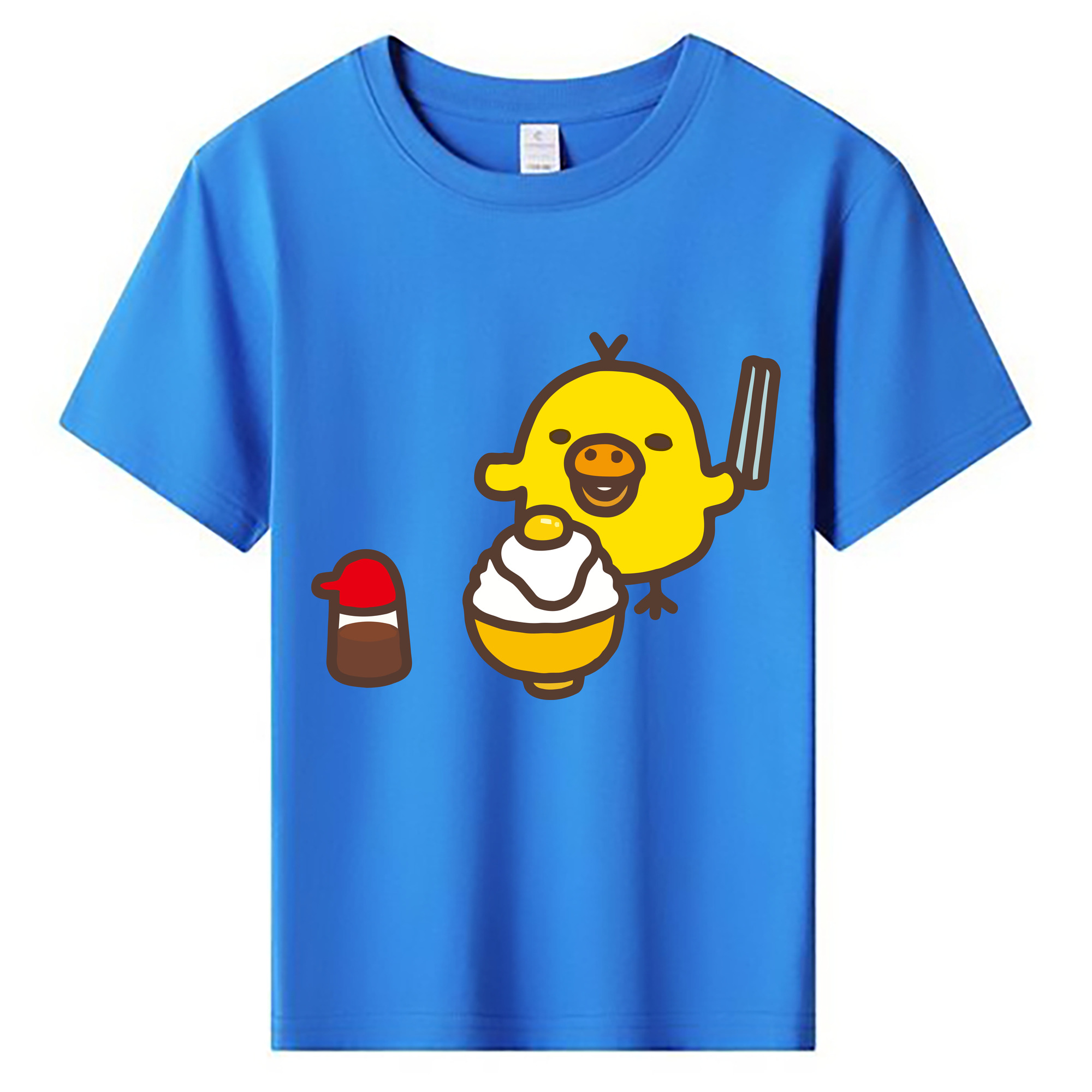 （画像用） リラックマ リラックマ キイロイトリ Rilakkuma Korilakkuma Kiiroitori 綿100％キッズTシャツ（フロントプリント）